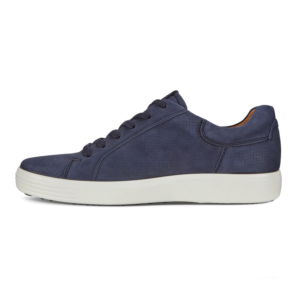 Tenis Hombre - ECCO Soft 7 Lace-Up - Azul Marino - NLA859043